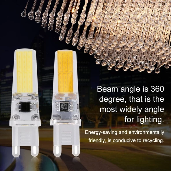 5 ADET G9 LED AMPÜL 9 WATT ( SARI IŞIK ) ürün görseli 1