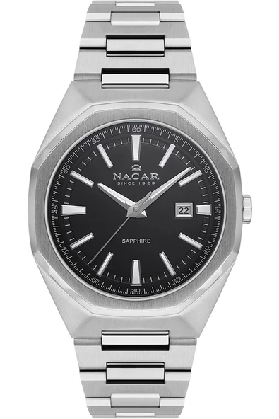 NACAR Nc08-29430494-abm Safir Camlı Paslanmaz Çelik Erkek Kol Saati ürün görseli 1
