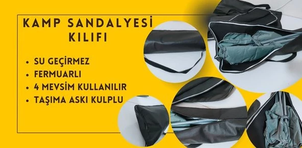 KAMP SANDALYESİ KILIFI KATLANIR SANDALYE TAŞIMA ÇANTASI ürün görseli 1