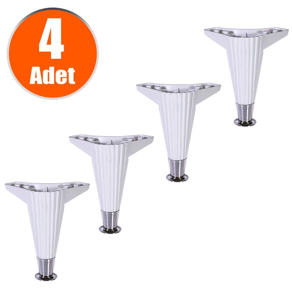 Mobilya Kanepe Masa Sehpa Ayağı Baza Ayak Beyaz 15 Cm (4 ADET) - Masa Ayakları - Tek Ebat ürün görseli 1