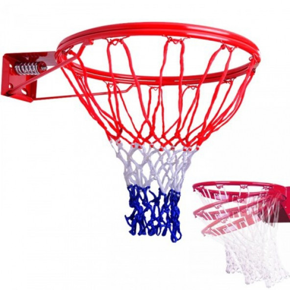 Leyaton Deluxe Çift Katlı Yaylı Basketbol Çemberi + Basketbol Filesi ürün görseli 1
