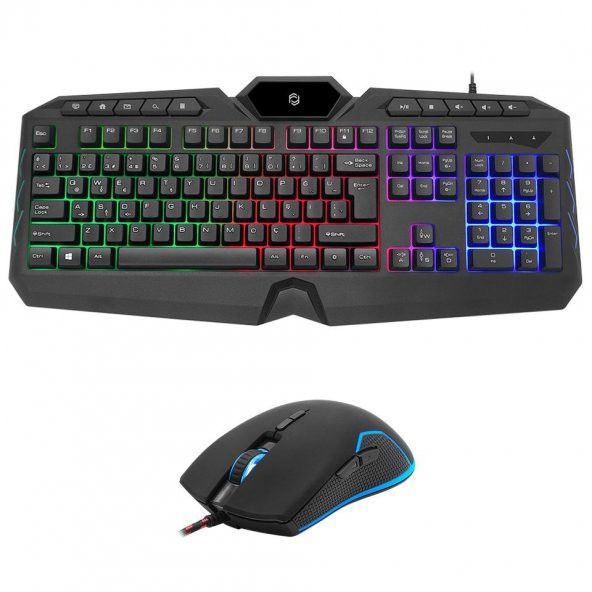 Frisby FK-4865QU USB Işıklı Multimedya Klavye Mouse Set - Resim 3