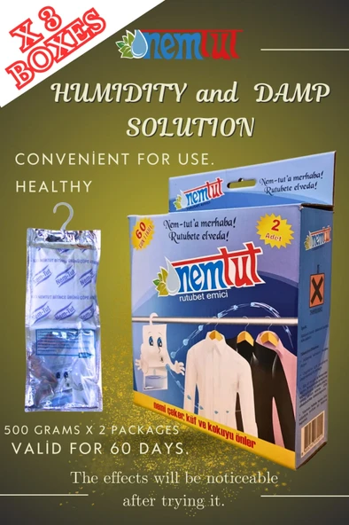 Dehumidifier Moisture Absorber Odor Remover Mold And Corrosion Preventive 3 Box 6 Packages 3 Kg ürün görseli 1