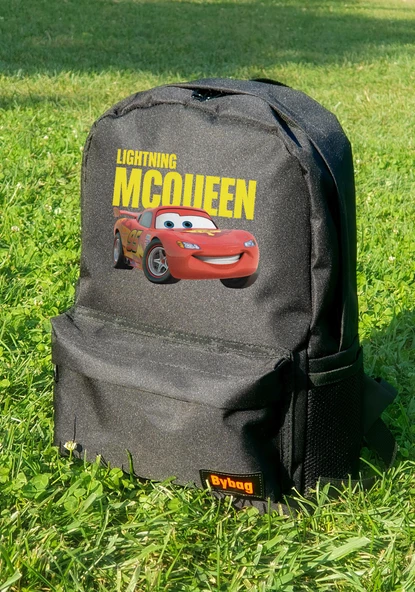Mcqueen Cars Baskılı Siyah Sırt Çantası Sevgili Unisex ürün görseli 1