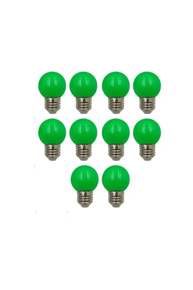 10 Adet K2 YEŞİL Işık 5 Watt Led Gece Lambası Ampulü, E27 Duylu Ağaç Feneri Ampulü ürün görseli 1