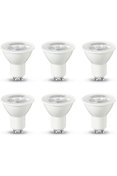 6 Adet Gu10 Duylu 7 Watt Gün Işığı Led Ampul ürün görseli 1