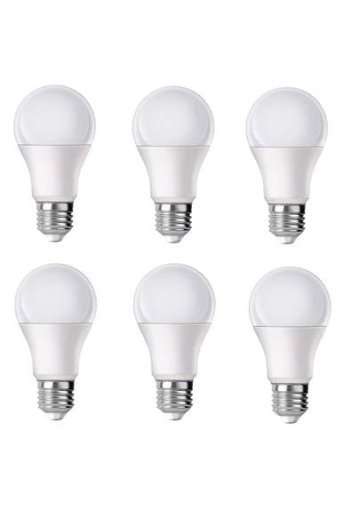 10w Led Ampul 6'lı Paket E27 Duy Gün Işığı (SARI) Led Ampul ürün görseli 1