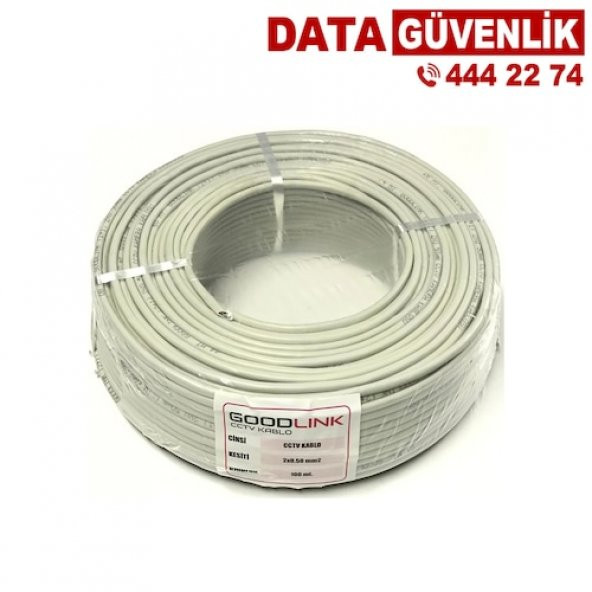 Kamera Kablosu CCTV 2+1 (2x0,50) 100MT GOODLİNK ürün görseli 1