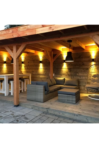 Çift Yönlü Dekoratif Iç Ve Dış Mekan Duvar Apliği Bahçe Balkon Salon Teras Veranda Kamelya Apliği ürün görseli 1