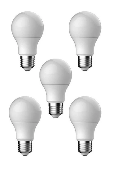 5 Adet 9 Watt E27 Duylu Led Ampul - Beyaz Işık- 5'li Paket ürün görseli 1