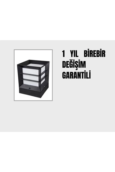 Kare Izgaralı Küp Dekoratif Bahçe Aydınlatma Armatürü ürün görseli 1