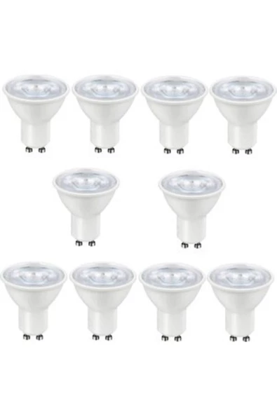 10 Adet Adet Gu10 Duylu 7 Watt Gün Işığı Led Ampul 10'lu Paket ürün görseli 1