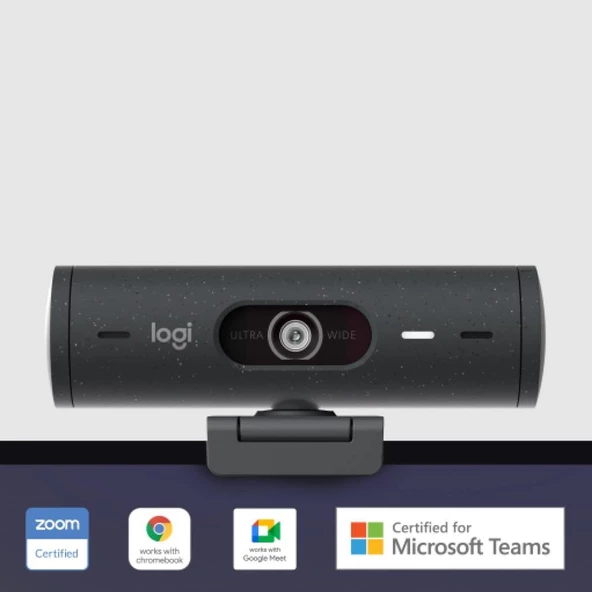 Logitech Brio 500 Siyah Full HD 1080P Mikrofonlu Webcam - Resim 2