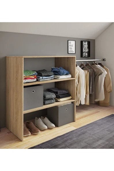 Tdesigno Alaz Giyinme Dolabı - Çok Amaçlı Dolap - Gardırop 180 Cm Açık Giyinme Dolabı ürün görseli 1