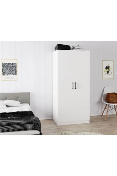 Tdesigno Tdesıgno Aylin Giyinme Dolabı - Çok Amaçlı Dolap - Gardırop 80 Cm Beyaz ürün görseli 1