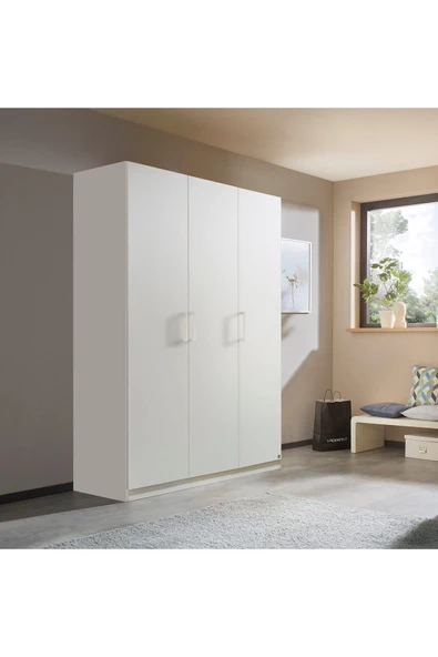 Tdesigno Almina Giyinme Dolabı - Çok Amaçlı Dolap - Gardırop 135 Cm-3 Kapaklı ürün görseli 1