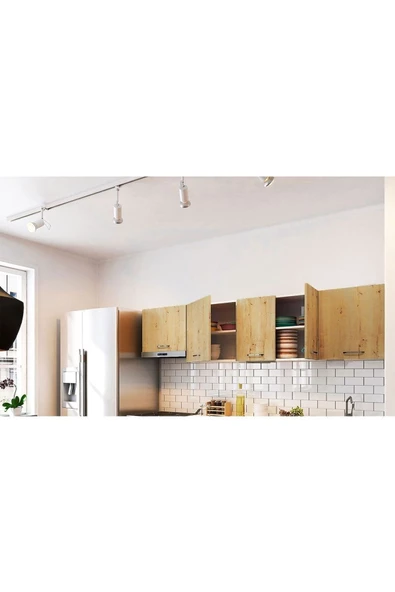 Tdesigno Mısra Üst Mutfak Dolabı 260 Cm - Resim 3