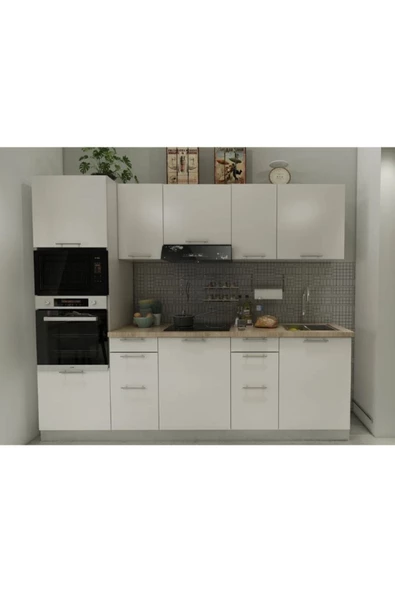 Tdesigno Tdesıgno Viva Mutfak 260 Cm Tezgah Dahil Değil-kiler Dahil Beyaz ürün görseli 1