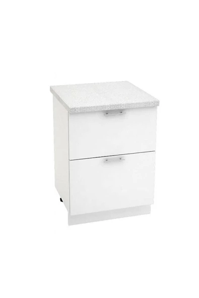 Tdesigno Defne Mutfak Çekmeceli Alt Modül 60 cm Beyaz Tezgah Dahil Değil ürün görseli 1