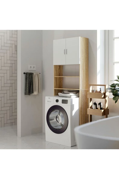 Tdesigno Seden Banyo Dolabı-Çok Amaçlı-Çamaşır Makinesi Dolabı ürün görseli 1