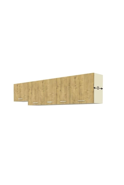 Tdesigno Mısra Üst Mutfak Dolabı 260 Cm - Resim 7