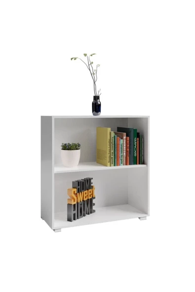 Tdesigno Dila Kitaplık 80 cm Beyaz ürün görseli 1