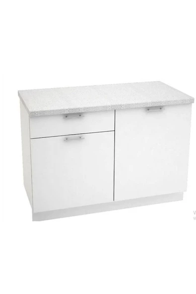 Tdesigno Defne Mutfak Alt Modül 120 Cm Beyaz Tezgah Dahil Değil ürün görseli 1