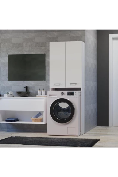 Tdesigno Ruken  Banyo Dolabı-Çok Amaçlı-Çamaşır Makinesi Dolabı ürün görseli 1