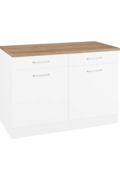 Tdesigno Ares Mutfak Çekmeceli Alt Modül - Dolap 120 Cm Beyaz (TEZGAH DAHİL DEĞİLDİR) ürün görseli 1