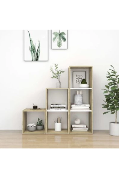 Tdesigno Tdesıgno Dilha -kitaplık-ofis Dolabı - Beyaz 6 Raflı 90 cm ürün görseli 1