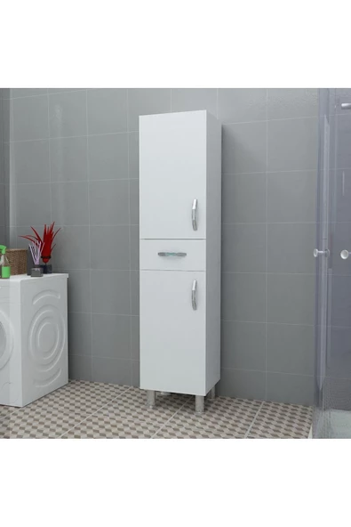 GC Tudor Banyo Boy Dolabı-çok Amaçlı Dolap-kiler Dolabı 40 Cm Beyaz ürün görseli 1
