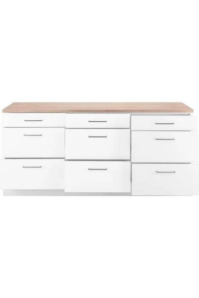 Tdesigno Arita Mutfak Çekmeceli Alt Modül 120 cm Beyaz Tezgah Dahil Td-ari-011 ürün görseli 1