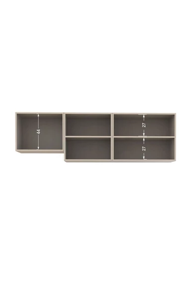 T Designo Melodi Üst Mutfak Dolabı 200 cm beyaz - Resim 3