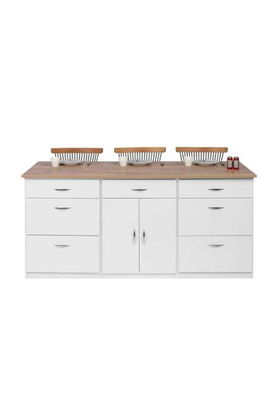 Tdesigno Lucky Mutfak Adası -150 cm -atlantik Çam Tezgah Dahil ürün görseli 1