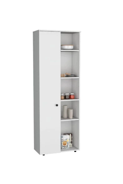 Tdesigno Portre Çok Amaçlı Dolap,10 Raflı, 1 Kapaklı Mutfak Dolabı Kiler Dolabı Banyo Dolabı ürün görseli 1