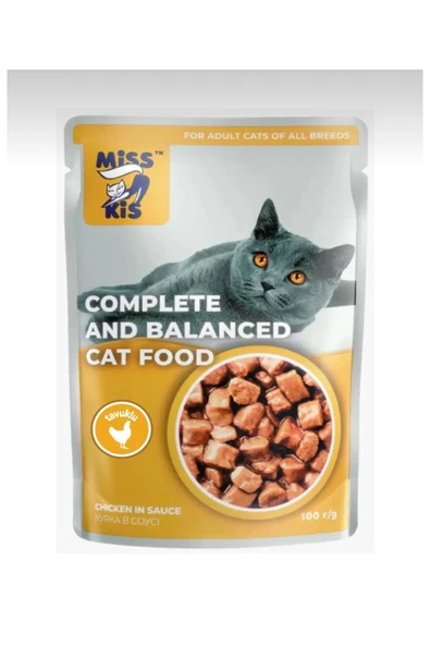 vet advice Miss Kis Premium Pouch Tavuklu Yetişkin Kedi Konservesi 100 gr ürün görseli 1