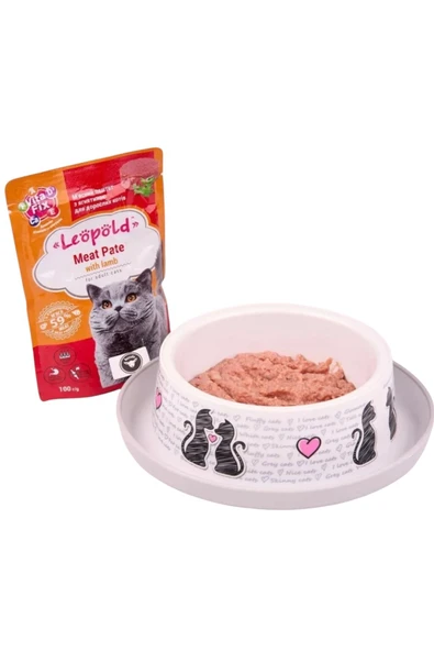 vet advice LeöPöld Premium Yetişkin Kedi Kuzulu Yaş mama 100 gr ürün görseli 1
