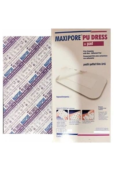 MAXİMA Maxipore Pedli 9x30 - Steril - Su Geçirmez - Yara Sargısı- Hipoalerjenik - 10 Adet ürün görseli 1