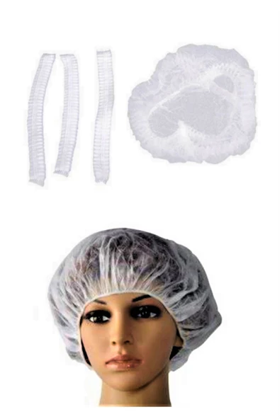 BEYAZ BONE Andoz Tek Kullanımlık Beyaz Tela Bone 100'lü Paket ürün görseli 1
