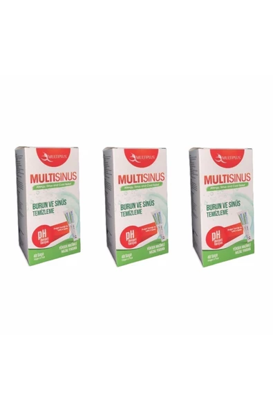 MULTİPLUS Ebr Multisinüs Burun Ve Sinüs Temizleme Yedek Kiti 3 Kutu 144 Saşe - Şişesiz Içerik ürün görseli 1