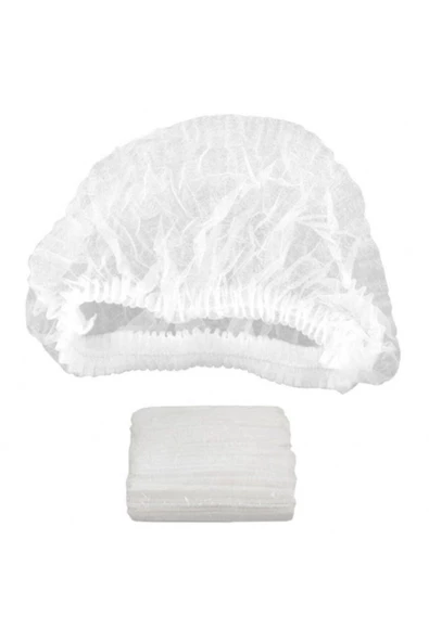 EASY Tek Kullanımlık 100 Adet Beyaz Bone ürün görseli 1