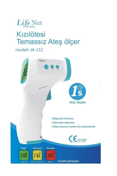 EASYTEKNO Medikal Temassız Ateş Ölçer Kızıl Ötesi Vücut Ve Alından Termometre Ja-11c Ja-11a 868189303 ürün görseli 1