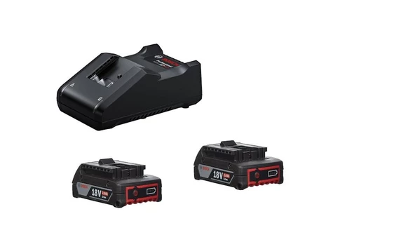 Bosch GBA 2x2.0ah + GAL 18V-40 ürün görseli 1