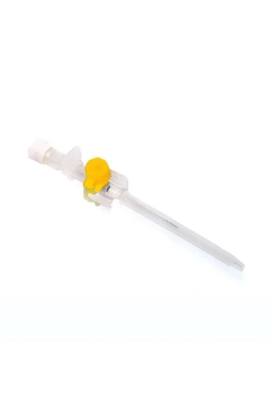 MEDİFLON Branül (intraket) Anjiyokat i.v Kanül Sarı (24g) 1 Kutu 100'lü Paket ürün görseli 1