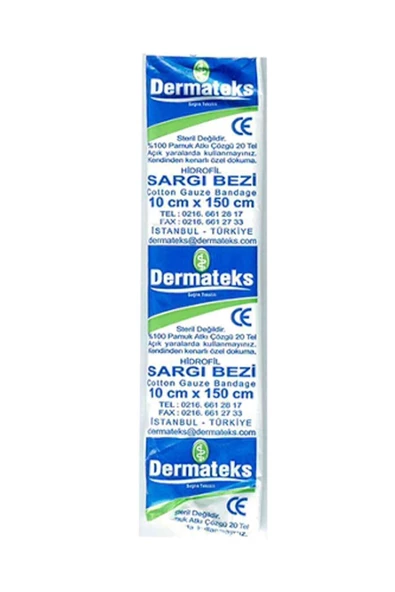 DERMATEKS Sargı Bezi 10 Cm X 1,5mt  50 li ürün görseli 1