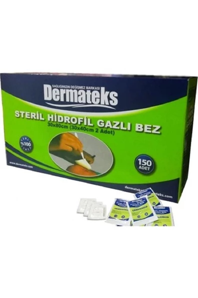 YERLİ Dermateks Steril Gazlı Bez 150li ürün görseli 1