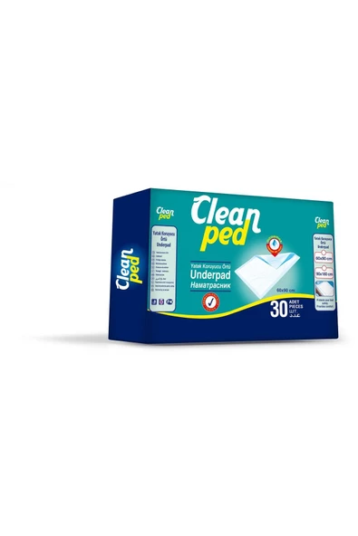 CLEAN PED Yavru Kedi Ve Köpek Tuvalet Çiş Eğitim Pedi 30 Adet 6ox90 Cm ürün görseli 1