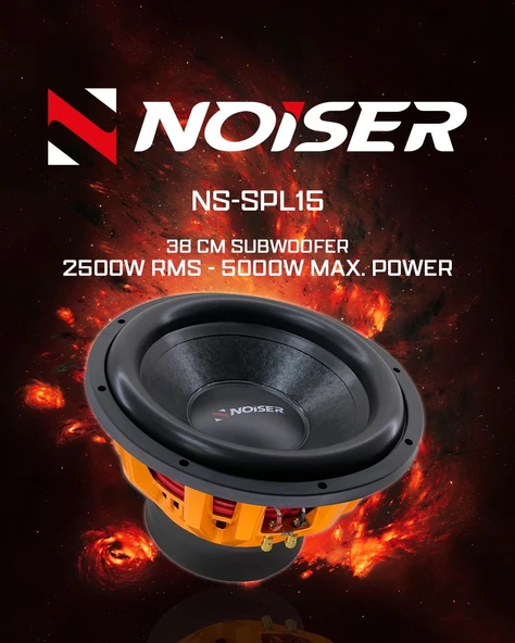 Noiser NS-SPL15 38 cm Subwoofer Bass | 5000W Max - 2500W RMS | 4 Ohm ürün görseli 1