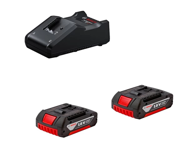 Bosch 18V Başlangıç seti 2x3.0 Ah + GAL 18v-40 ürün görseli 1