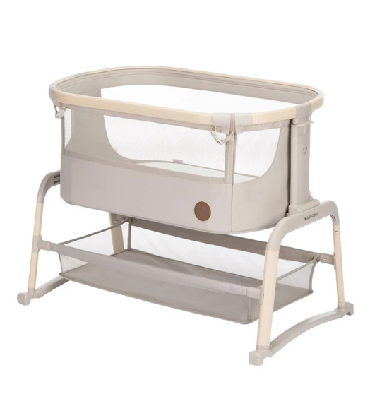 Maxi-Cosi Iora Air Sallanabilen Ahşap Görünümlü Anne Yanı Beşik Beige Eco ürün görseli 1